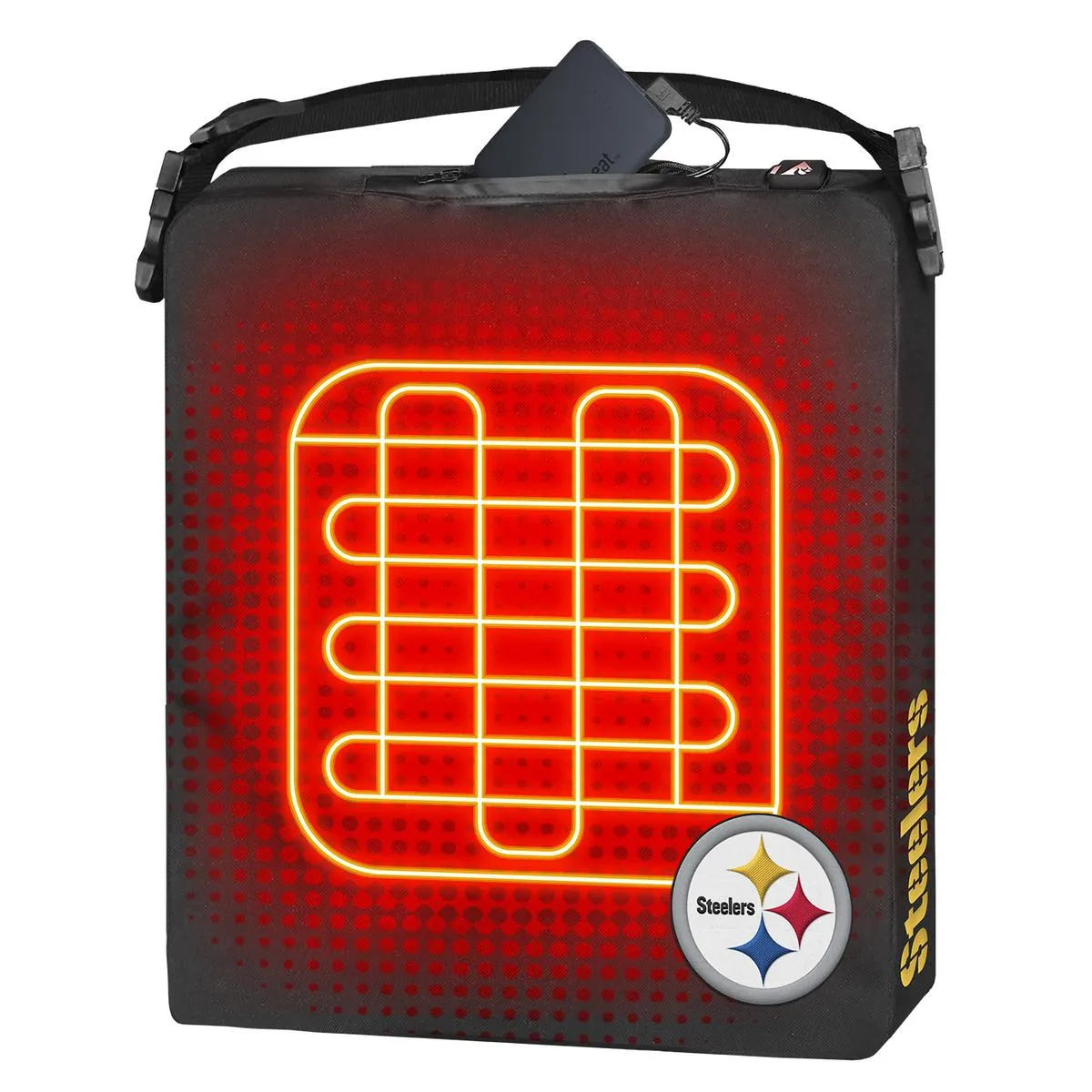 ActionHeat Pittsburgh Steelers 5V Battery Heated Seat Cushion