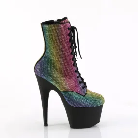 ADORE-1020RS Black & Multi Colour Calf High Boots