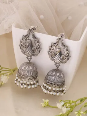 Antique Aalimah Oxidised Jhumkis