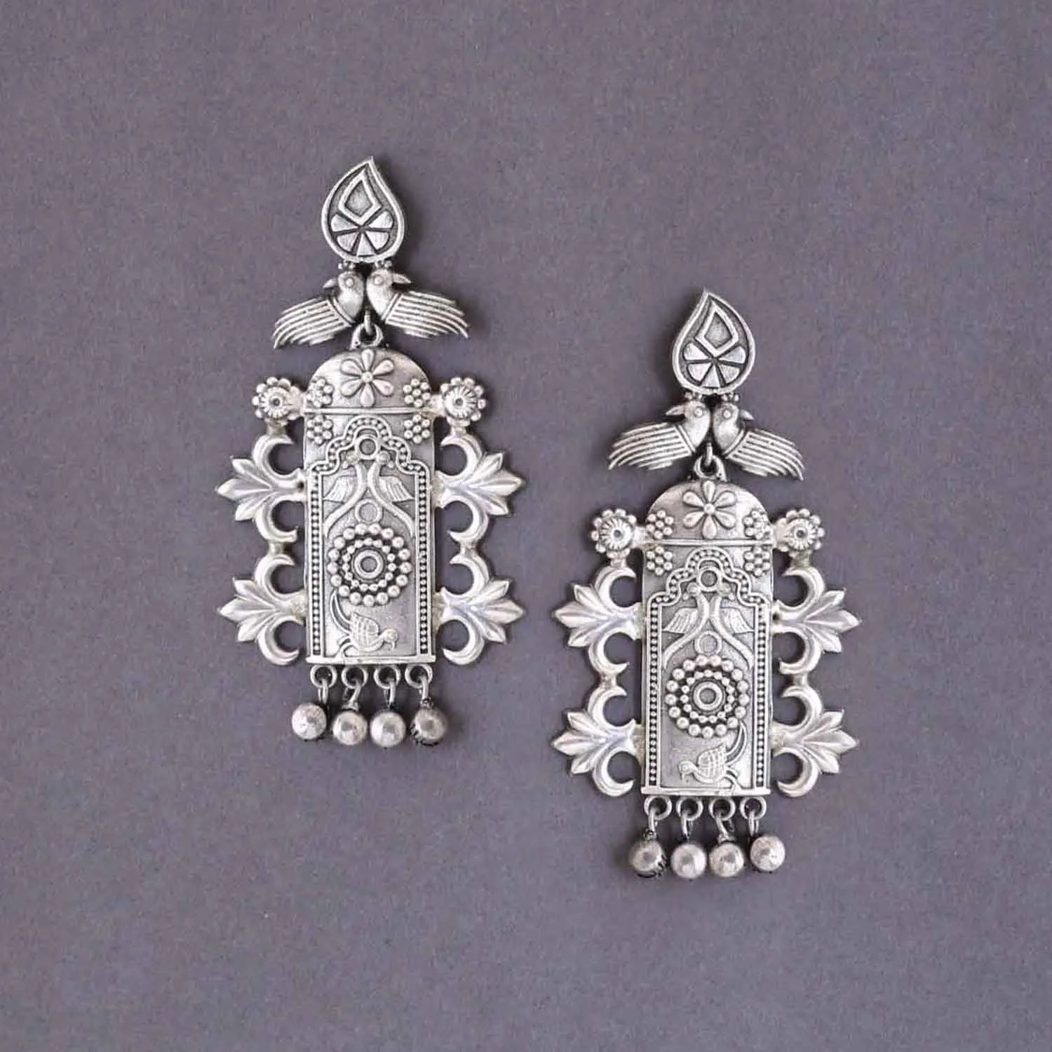 Antique Nayana Oxidised Danglers