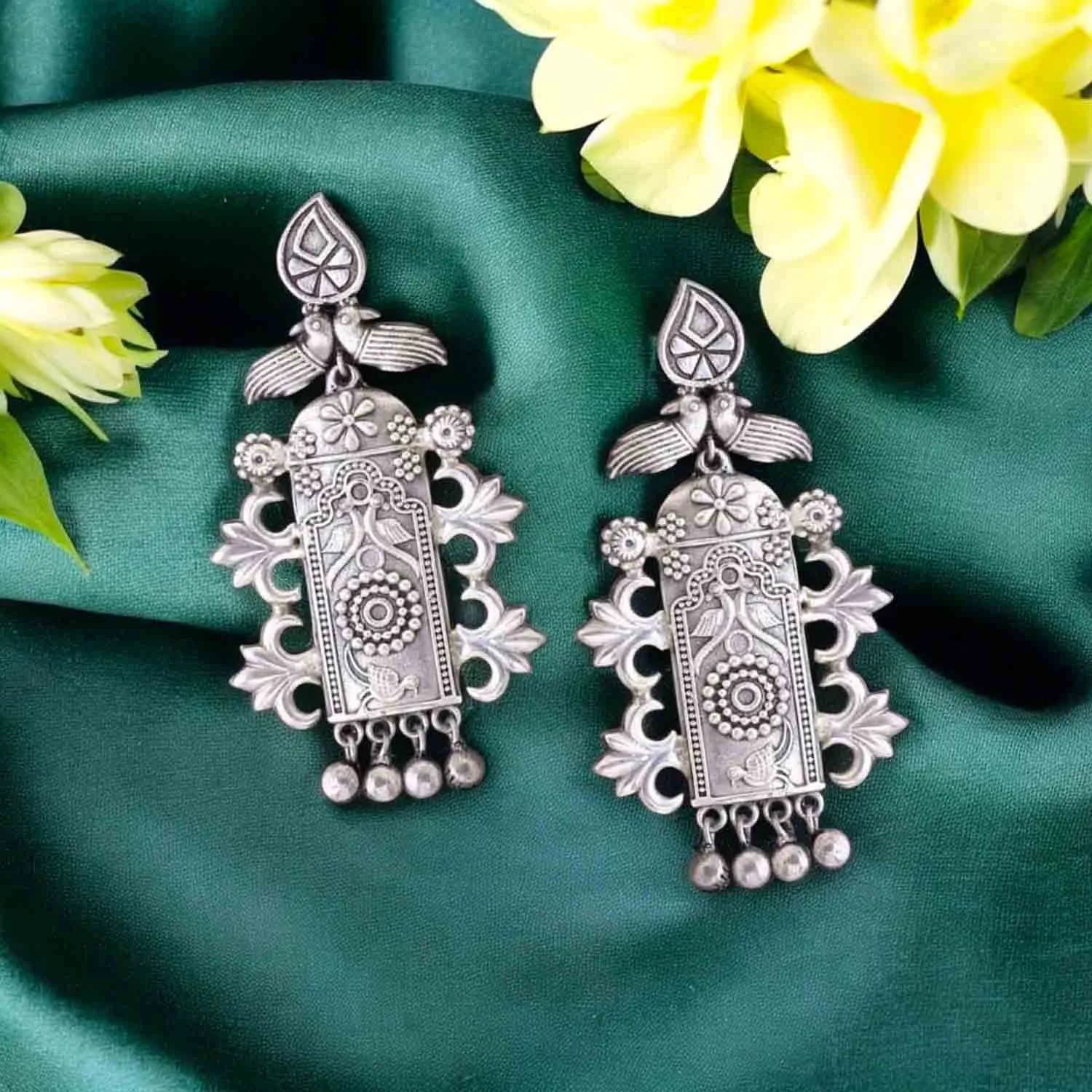 Antique Nayana Oxidised Danglers