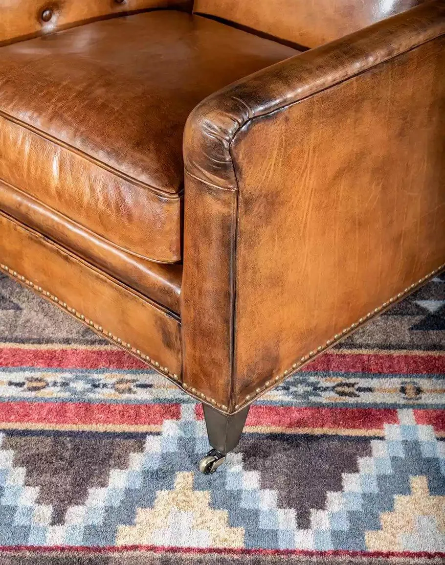 Bigfork Burnished Leather Chair