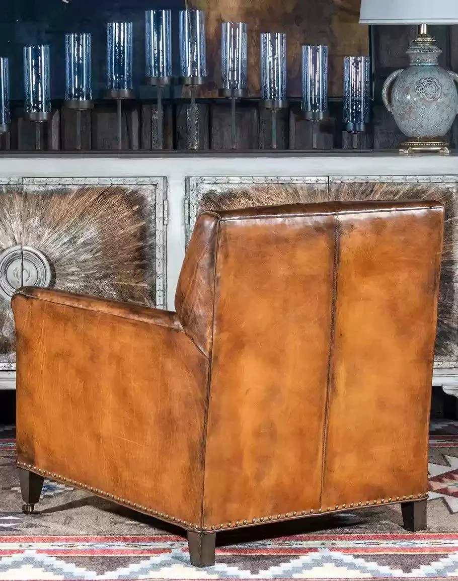 Bigfork Burnished Leather Chair