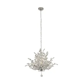 Bouquet 7 Light Chrome Pendant - Crystal Glass Searchlight