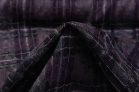 Checked Novelty Italian Wool - Purple