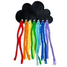 Colorful Yarn Rain Sew Patch