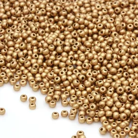 Czech Matte Metallic Gold Rocaille/Seed 11/0 - Pack of 3g