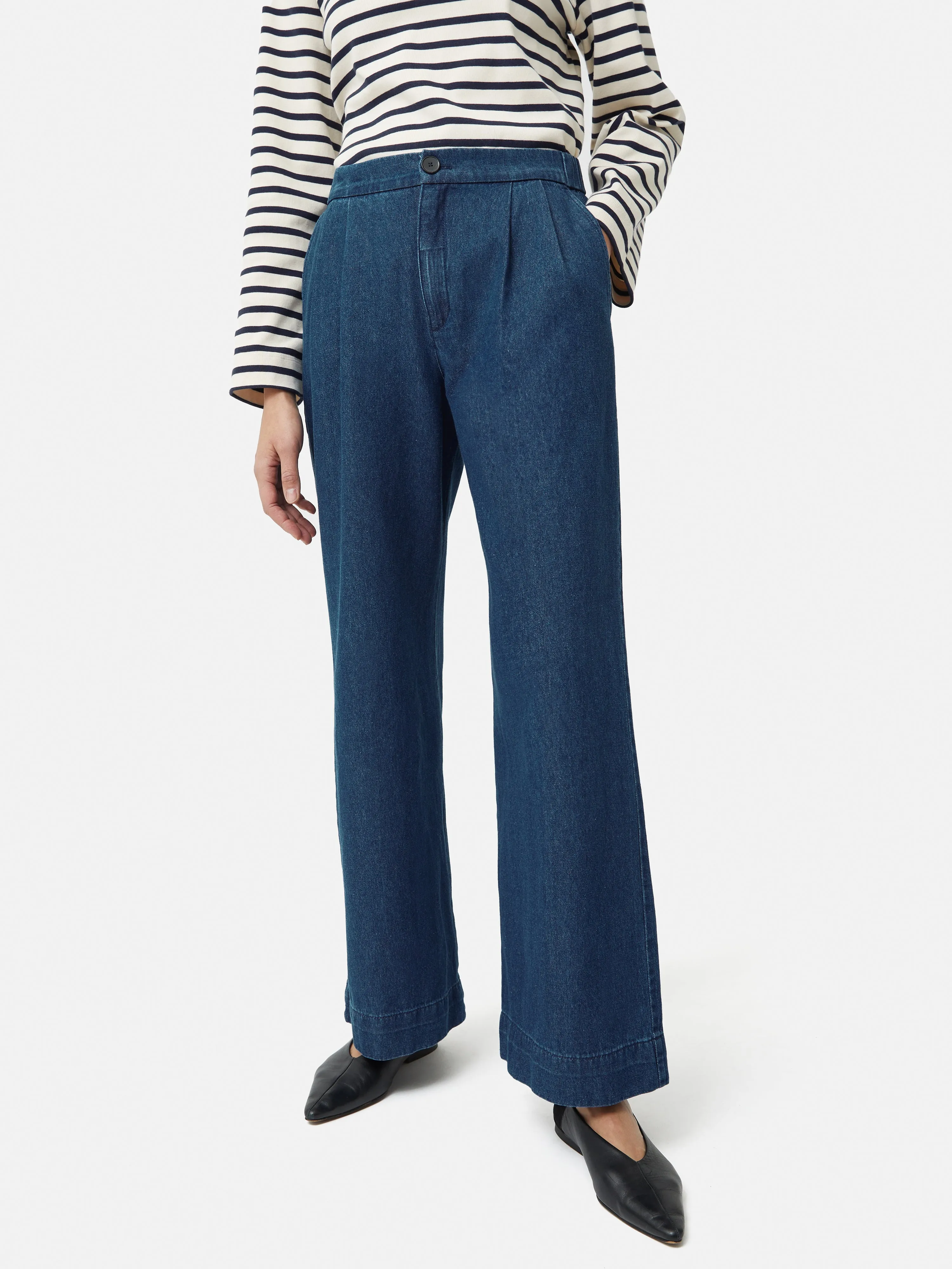 Denim Relaxed Trouser | Indigo