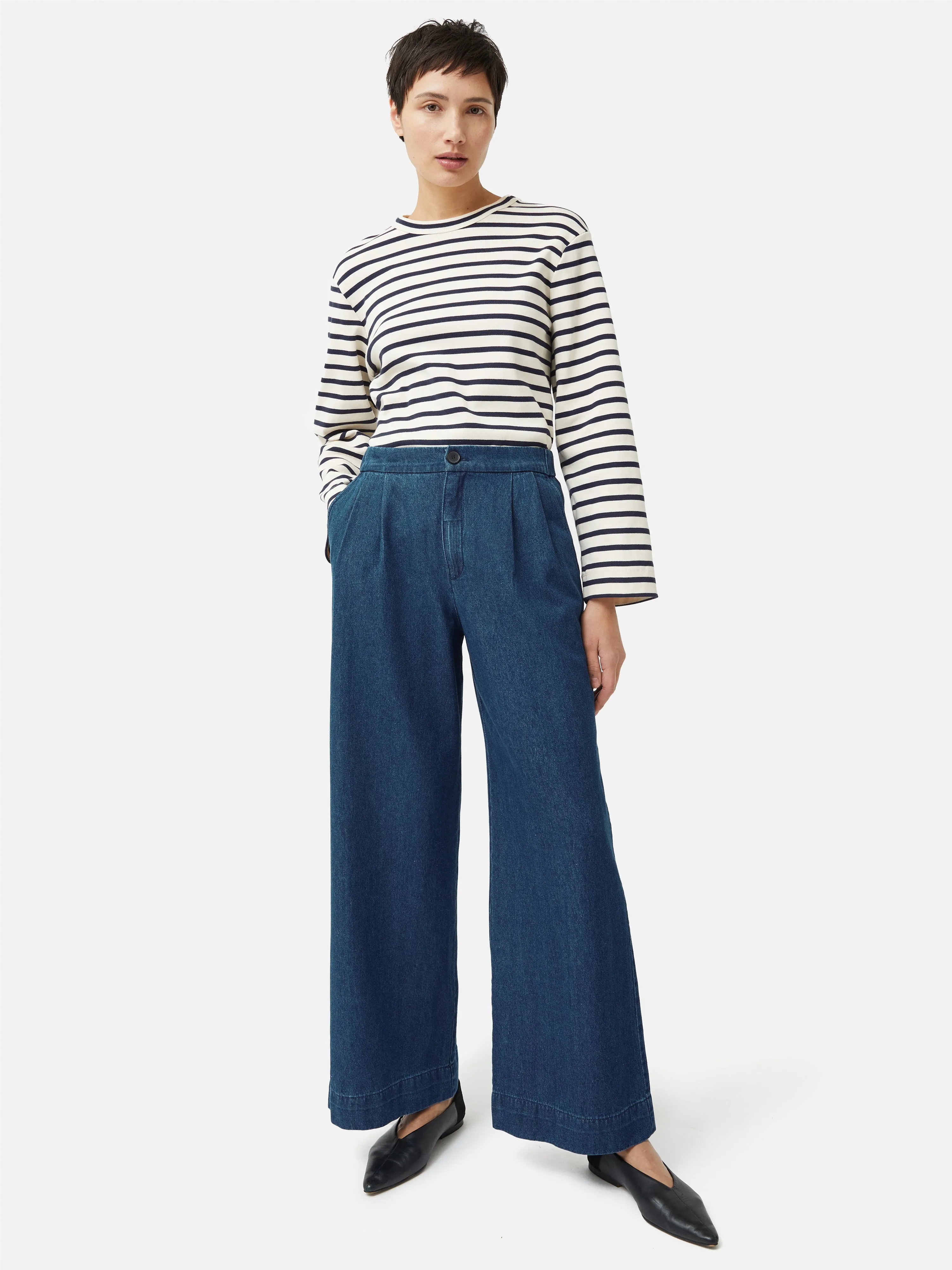 Denim Relaxed Trouser | Indigo