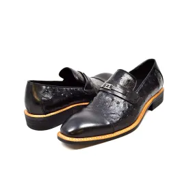 Dolche Ostrich Leather Slip On Shoes - Stylish and Comfortable