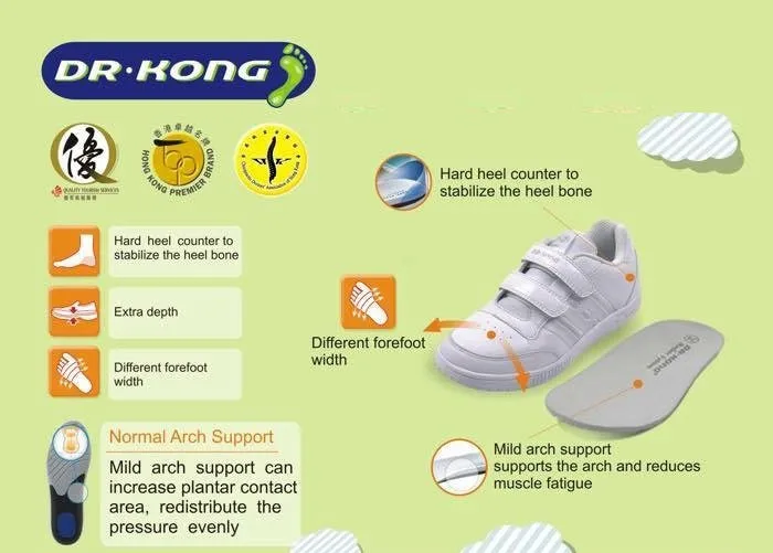 DR.KONG HEALTH SCHOOL SHOES (WHITE) DK-C723T001E3-WHT(RP : $129)