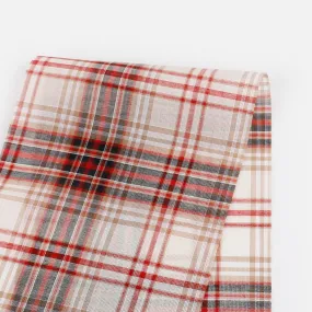 Graphic Plaid Cotton Voile - Camel Mix