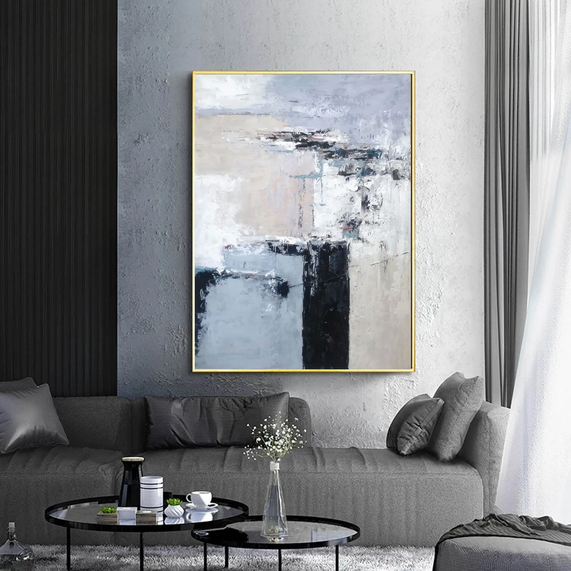 Huge Canvas Paintings Modern Abstract Painting Minimalist Painting Op081