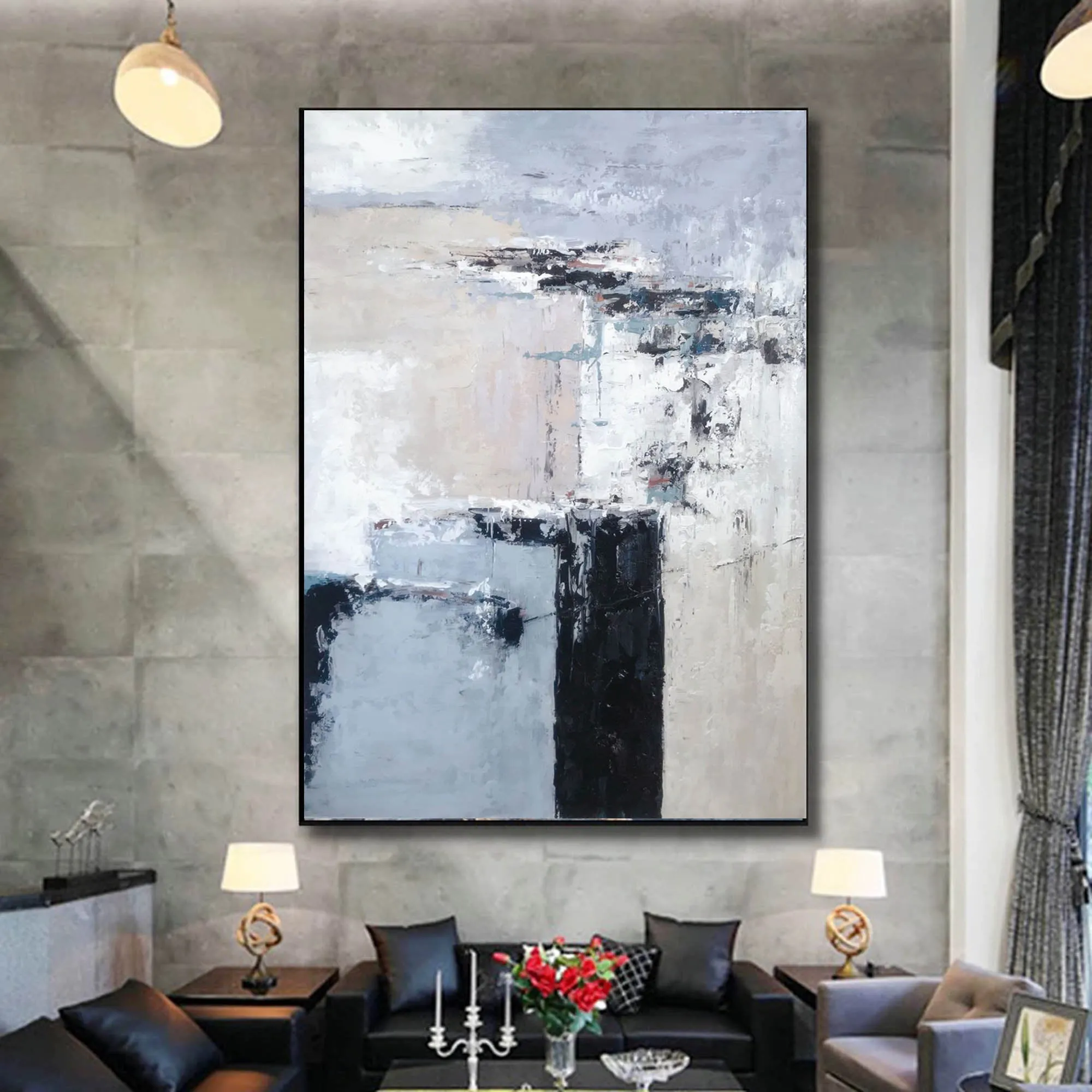 Huge Canvas Paintings Modern Abstract Painting Minimalist Painting Op081