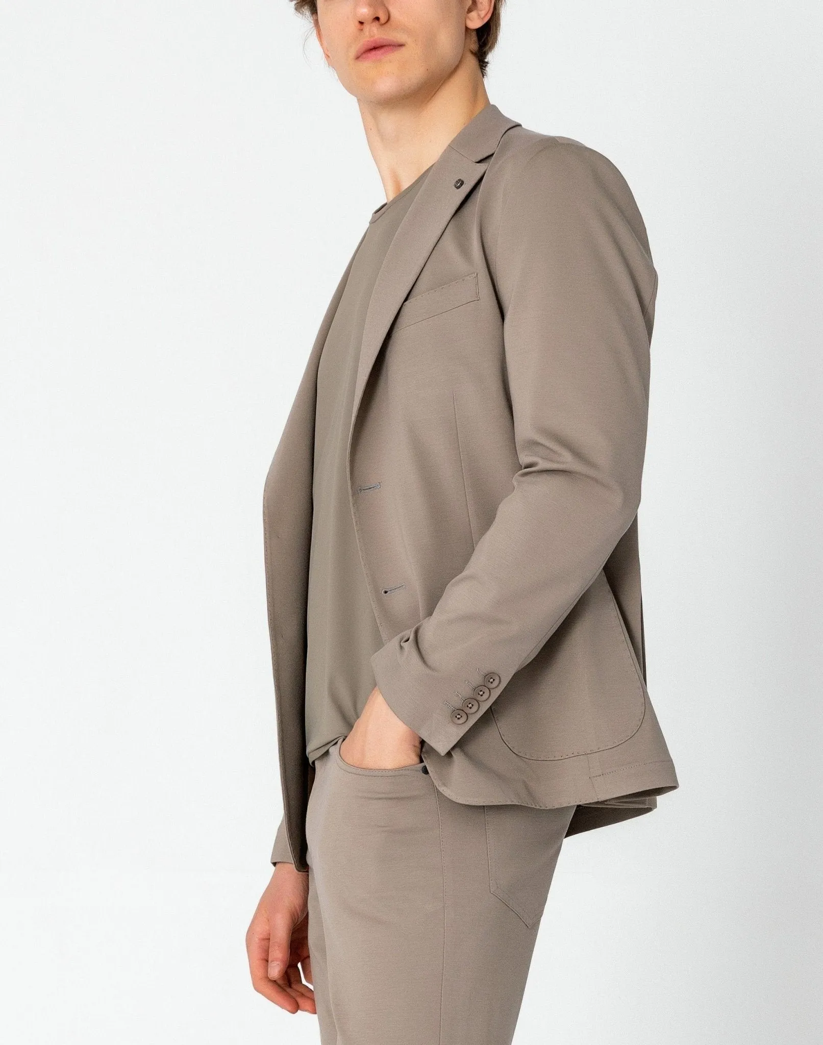 Lightweight Patch Pocket Jacket - Sand