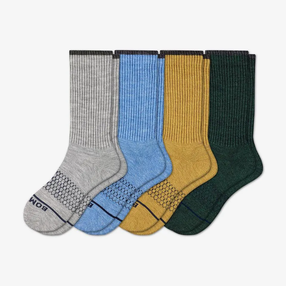 Men's Merino Wool Calf Sock 4-Pack