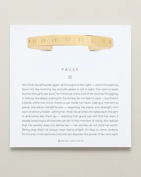 Pause Engraved Cuff