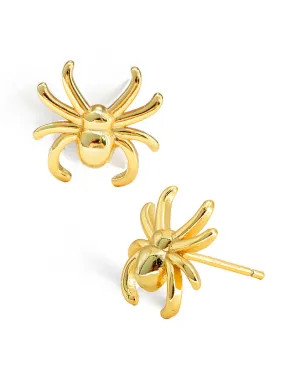 SPIDER HALLOWEEN Stud Earrings | 18K Gold Over Sterling Silver