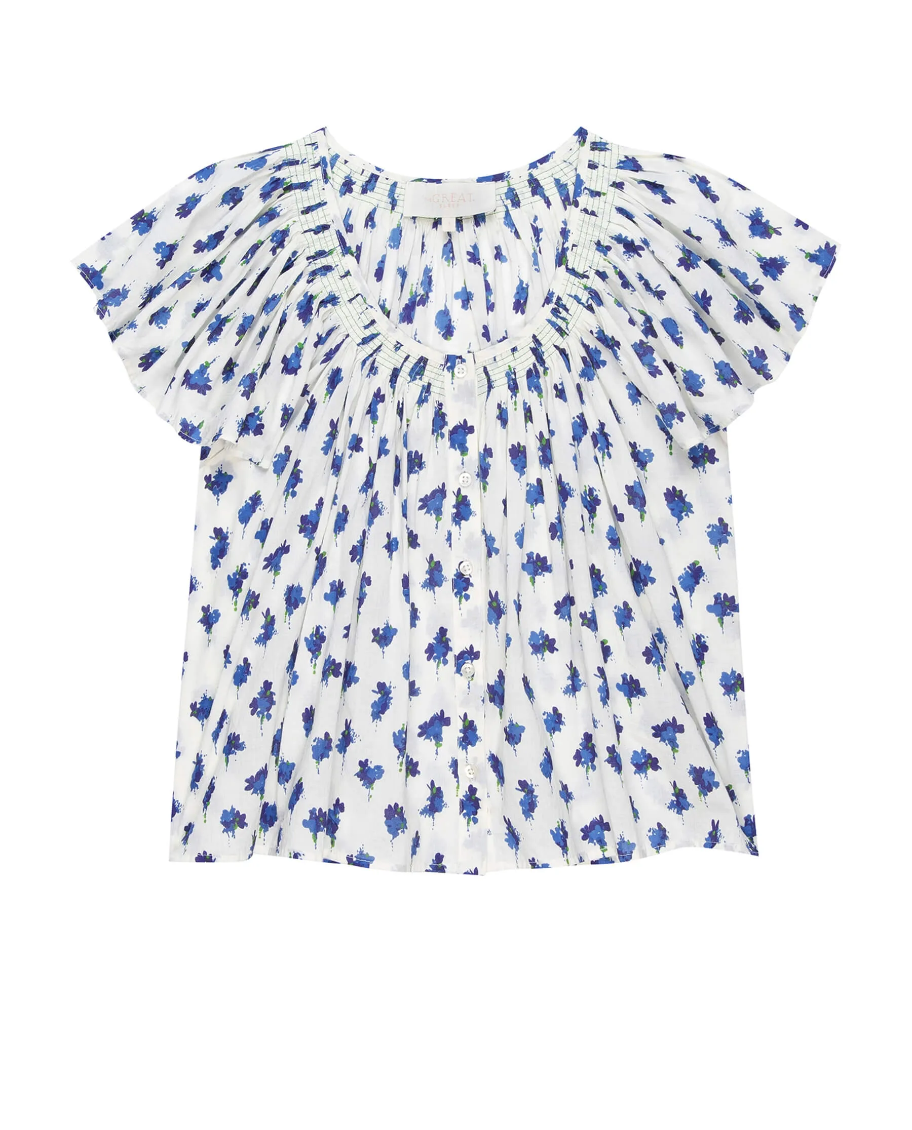 The Flutter Sleeve Sleep Top. -- Early Dawn Floral