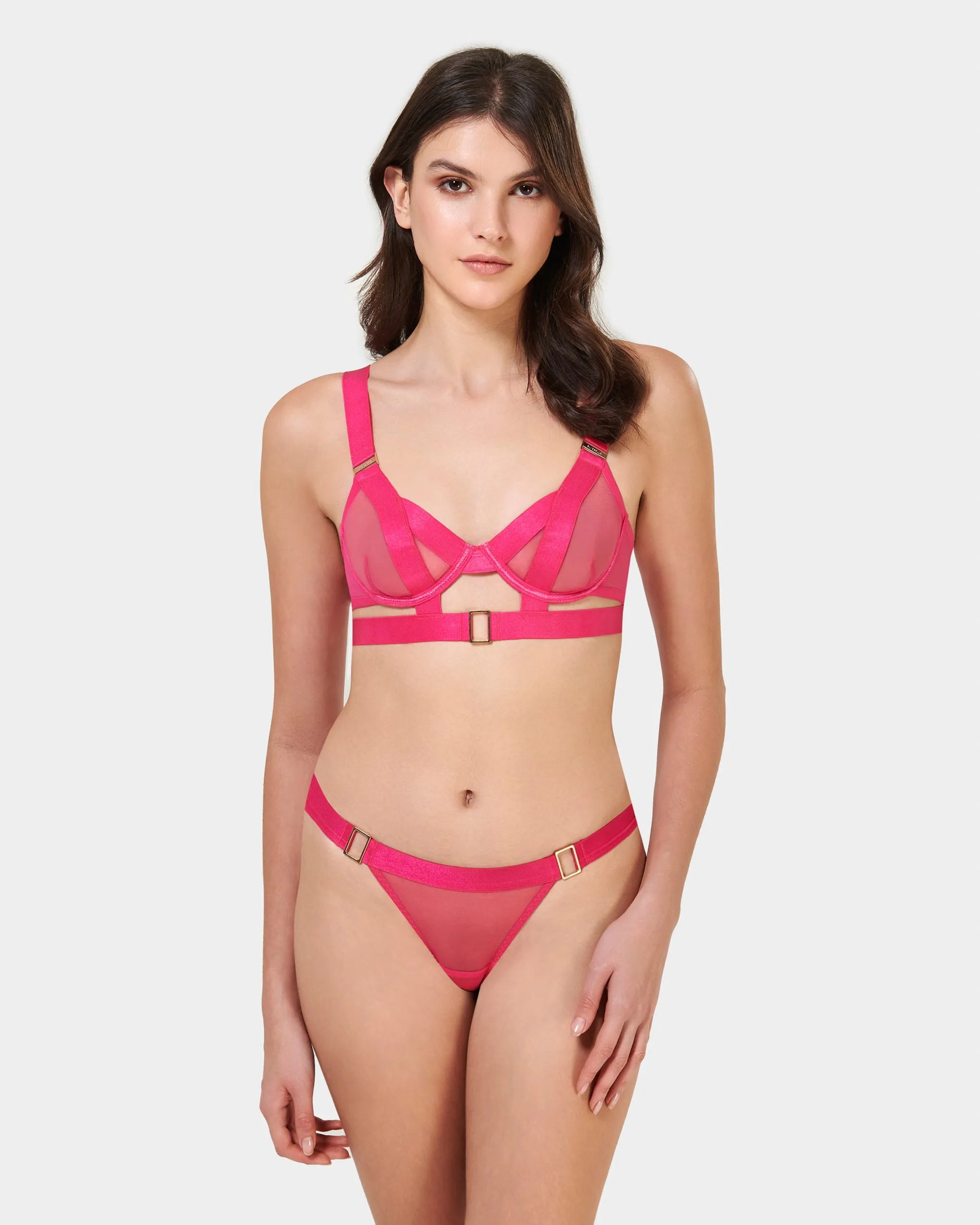 Trinity Thong Fuchsia Pink