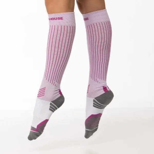 Women's Ride Soft Cycling Purple knee high socks 2-packs